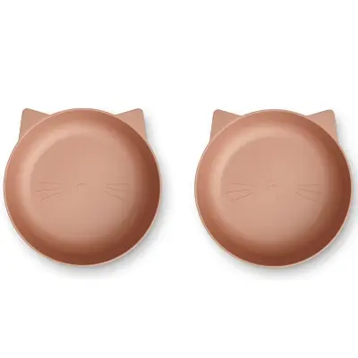 Liewood skål Solina 2-pack, katt/pale tuscany