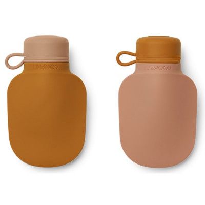 Liewood smoothieflaska Silvia 2-pack, mustard/dark rose
