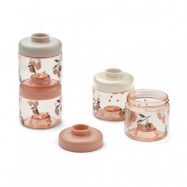 Liewood snack lådor Dominique 4-pack, peach/sea shell