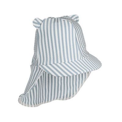 Liewood solhatt Senia stl 6-12m, stripe sea blue/white