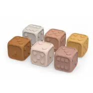 Liewood tärning Gloria naturgummi 6-pack, rose multi mix