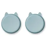 Liewood tallrik Mae 2-pack, kanin/sea blue
