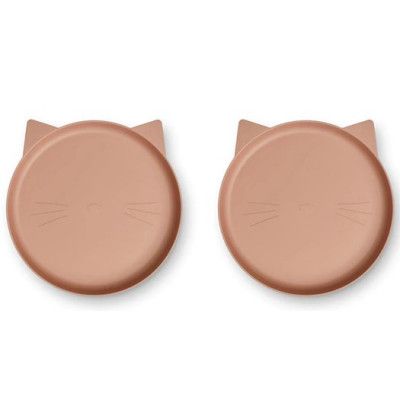 Liewood tallrik Mae 2-pack, katt/pale tuscany