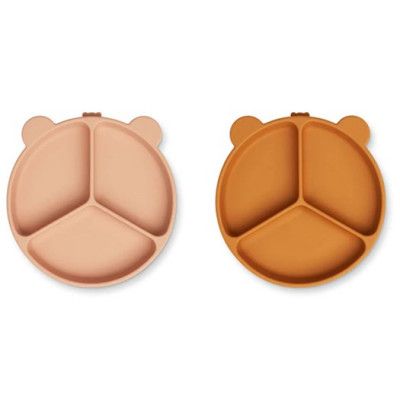 Liewood tallrik Stacy 2-pack, mustard/tuscany rose