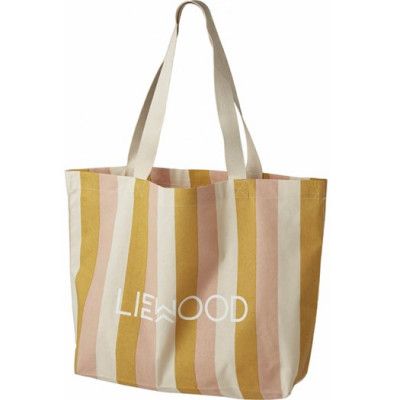 Liewood tygkasse stor, rand peach/sandy/yellow mellow