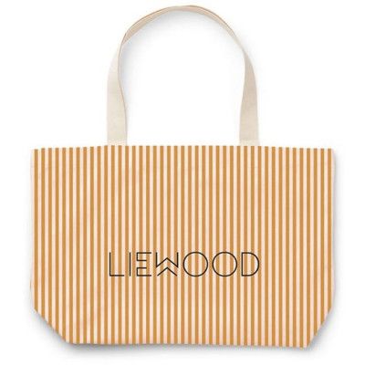 Liewood tygkasse stor, stripe mustard/creme de la creme