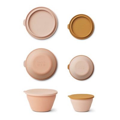 Liewood vikbar skål Dale 2-pack, rose multi mix