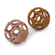 Liewood bitleksak boll Jasmin 2-pack, dark rose/mustard
