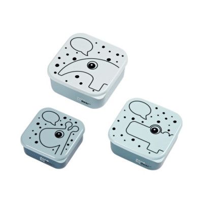 Done By Deer Snack Box 3-pack Contour (Blå)