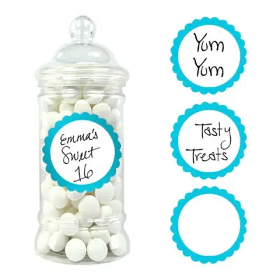 Stickers till Godisbuffé Ljusblå - 20-pack