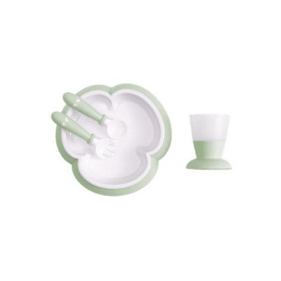 Babybjörn barnservis 4 delar, blekgrön