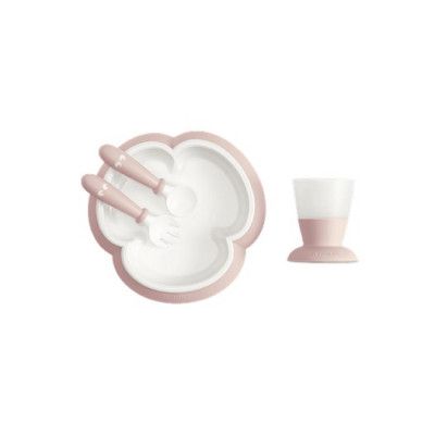 Babybjörn barnservis 4 delar, blekrosa