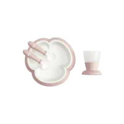 Babybjörn barnservis 4 delar, blekrosa