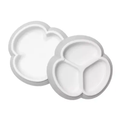 Babybjörn tallriksset 2-pack, grå