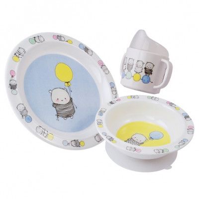 Dacapo Silver - Barnservis Hilda&Hugo Melamin 3-Delar