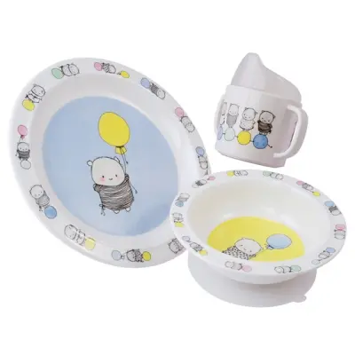 Dacapo Silver - Barnservis Hilda&Hugo Melamin 3-Delar