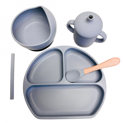 Leklyckan - Silikonservis Skogsvänner Soft Blå