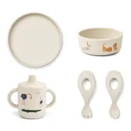 Liewood barnservis Ryle silikon 5 delar, all together/sandy