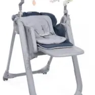 Chicco - Matstol Polly Magic 85-106 Cm Grå/Blå