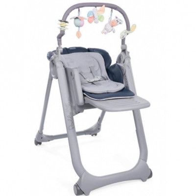 Chicco - Matstol Polly Magic 85-106 Cm Grå/Blå
