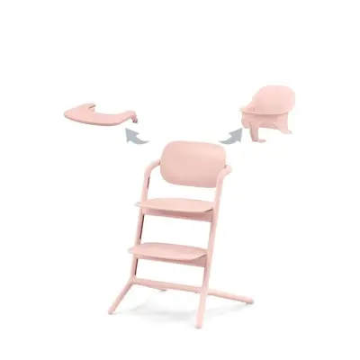 Cybex Lemo 3in1 matstol/babyset/bricka, pearl pink