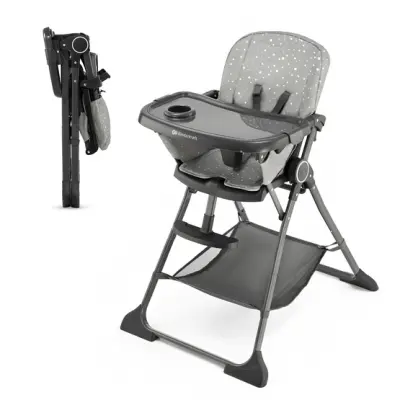 Kinderkraft Matstol - Foldee Grey