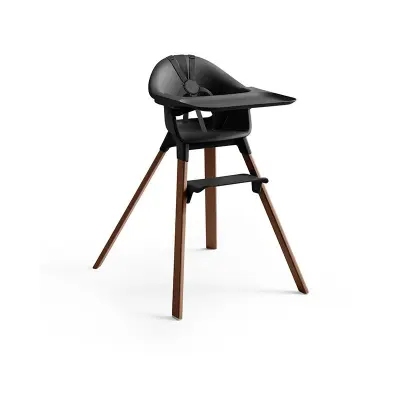 Stokke Clikk matstol, black/warm brown