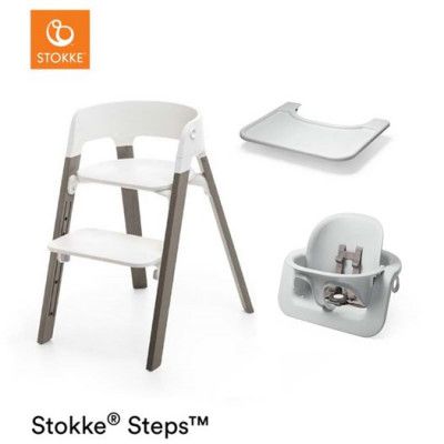 Stokke Steps matstol + babysits + bricka, valfri färg
