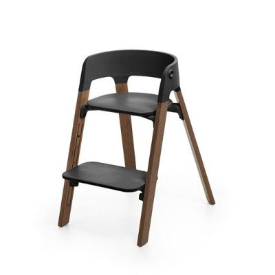 Stokke Steps matstol, svart/golden brown