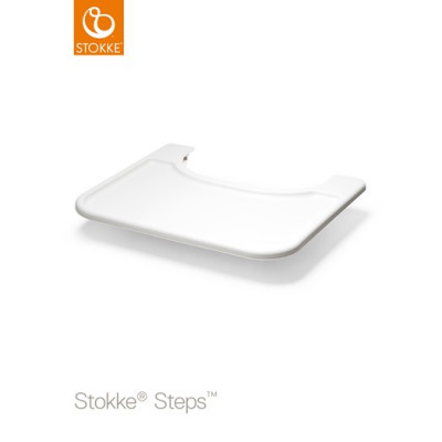 Stokke Steps matstolsbricka, vit, Vit