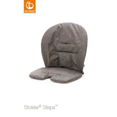 Stokke Steps matstolsdyna, geometric grey eko, geometric grey