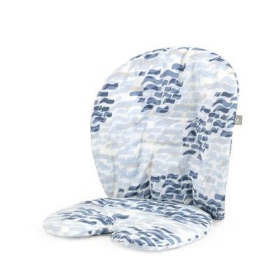 Stokke Steps matstolsdyna, waves blue, waves blue