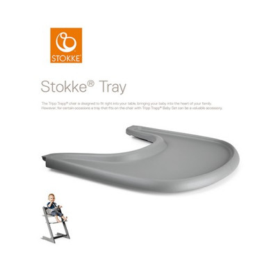 Stokke Tray matstolsbricka, storm grey, Storm grey