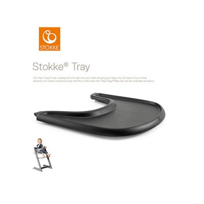 Stokke Tray matstolsbricka, svart, Svart