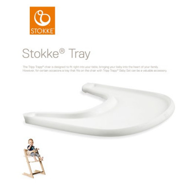 Stokke Tray matstolsbricka, vit, Vit