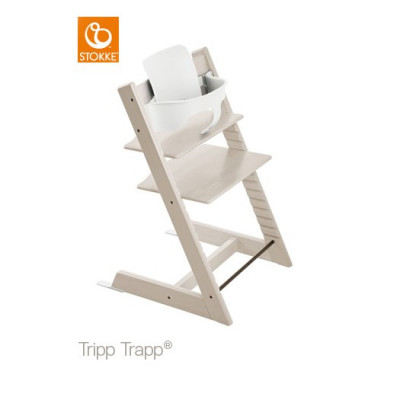 Stokke Tripp Trapp matstol i bok + dyna + babyset/bygel