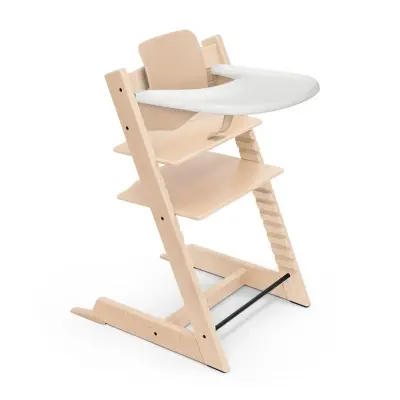 Stokke Tripp Trapp matstolspaket med babyset + bricka, natur