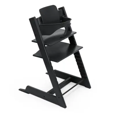 Stokke Tripp Trapp matstolspaket med babyset, svart