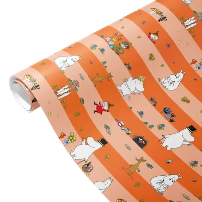 Presentpapper Mumin - Orange
