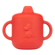 Rätt Start drickpipsmugg i silikon, Mumin lingonberry red