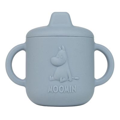 Rätt Start drickpipsmugg i silikon, Mumin sky blue