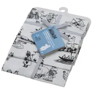 Rätt Start flanellfilt Mumin 3-pack, svart/vit