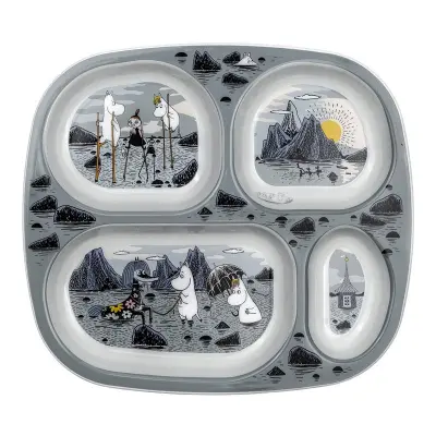 Rätt Start indelad tallrik Mumin Kobbar&skär