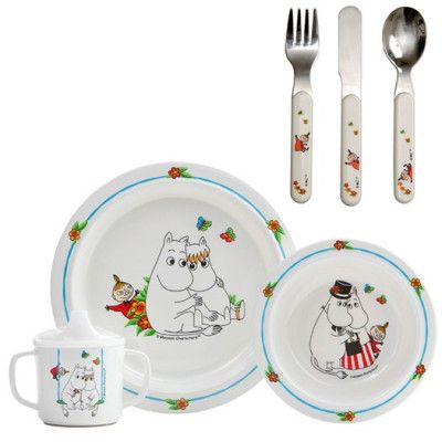 Rätt Start matpaket Mumin vit/turkos