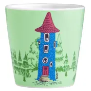 Rätt Start mugg med handtag Mumin"Huset", grön