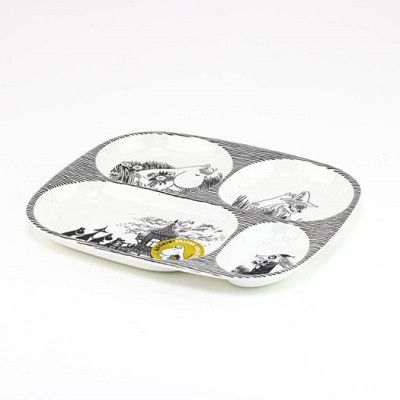 Rätt Start sektionstallrik Mumin Graphic