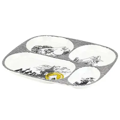 Rätt Start sektionstallrik Mumin Graphic