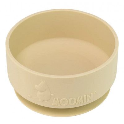 Rätt Start skål i silikon med sugkopp, Mumin latte beige