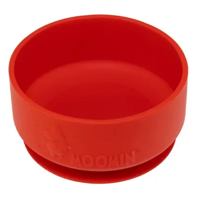 Rätt Start skål i silikon med sugkopp, Mumin lingonberry red