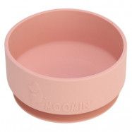 Rätt Start skål i silikon med sugkopp, Mumin rosa